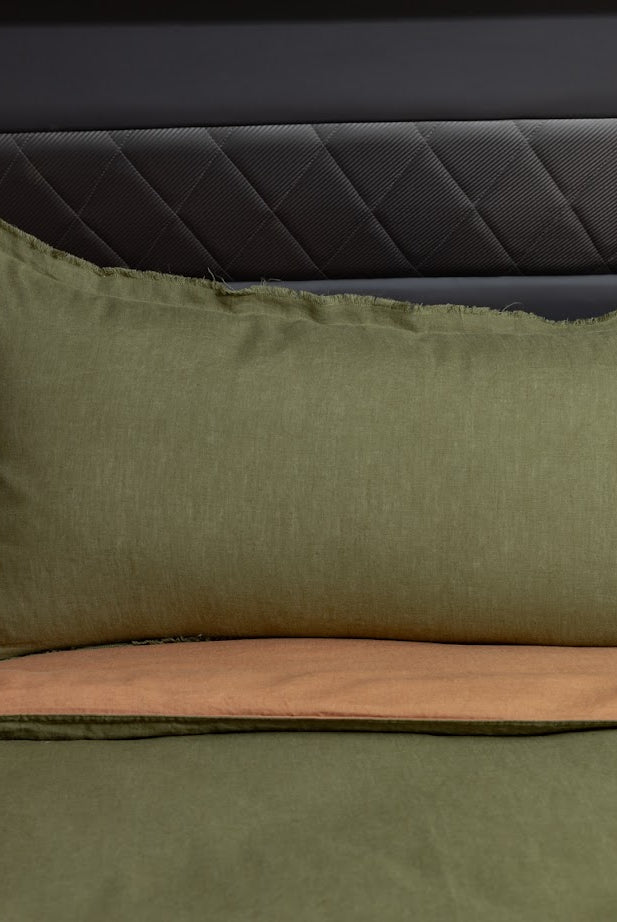 Forest Lifestyle Lumbar Cushion styled om caravan bed