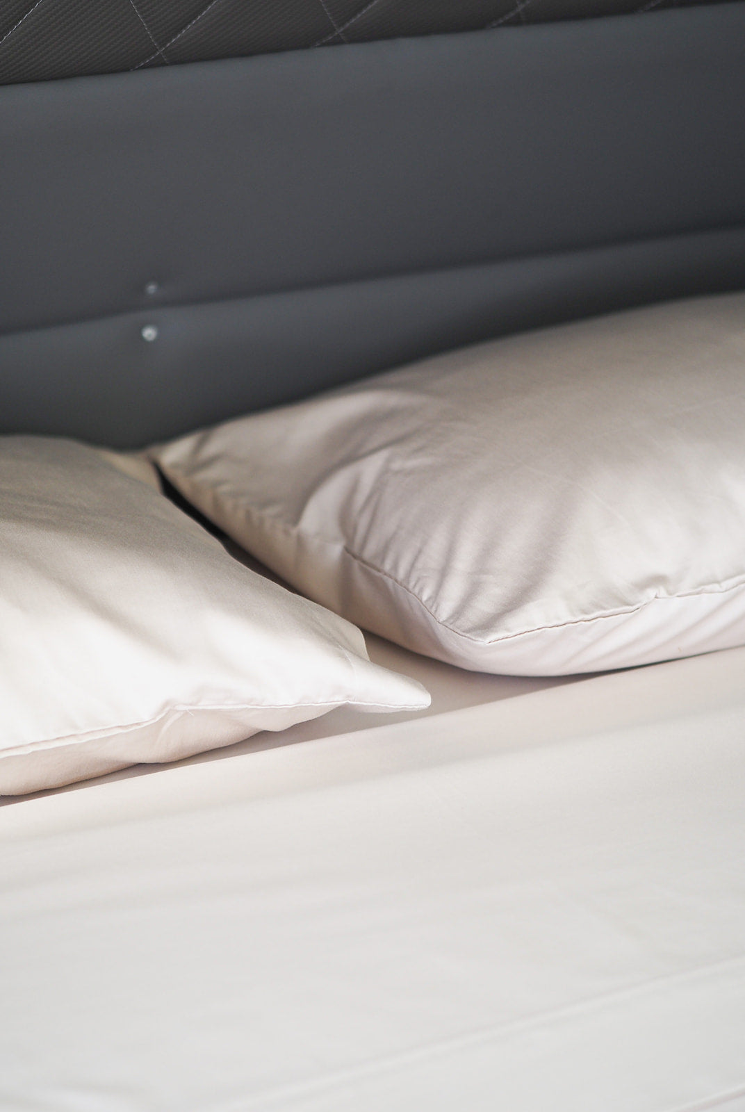 Zoom in of Dune pillowcases in caravan