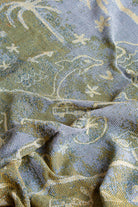 Backside of painted track throw