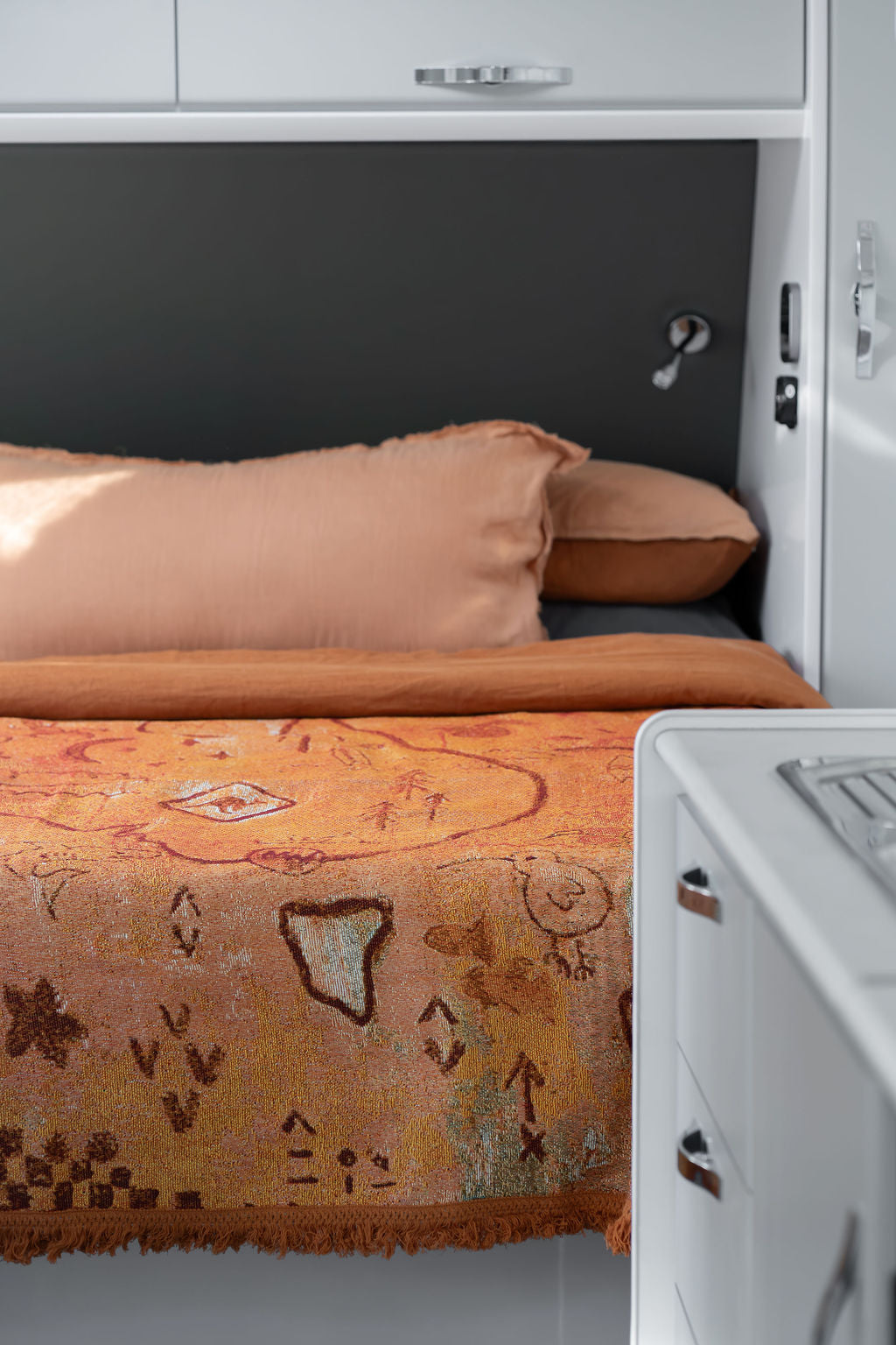 Ochre Into the Wild Doona Cover with Painted track thtrow