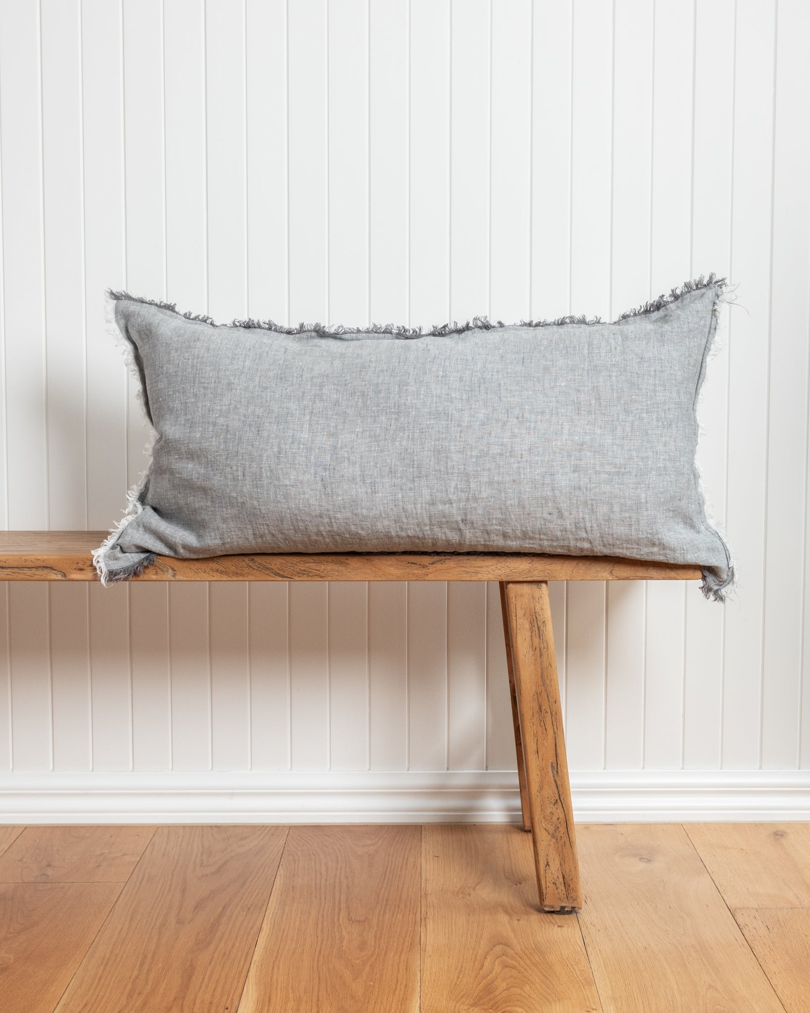 Pier Lifestyle Lumbar Cushion styled on bench