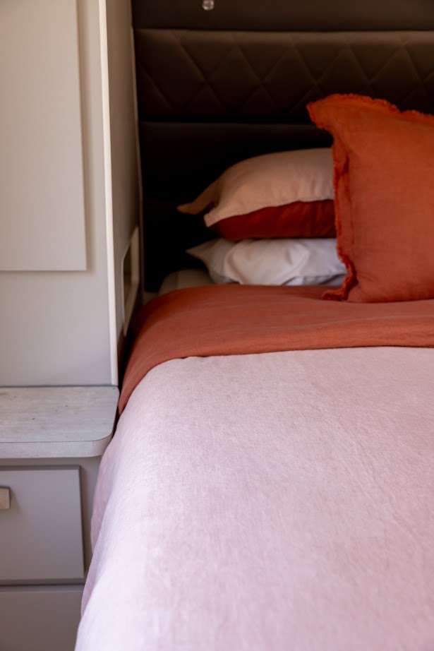 detailed pillow and cushion image in caravan 
