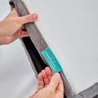 WanderLuxe caravan mattress topper with rounded foot end corners